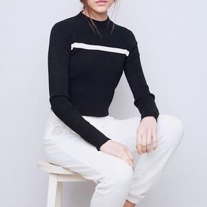 Brandy Melville Brett Black Mockneck Sweater